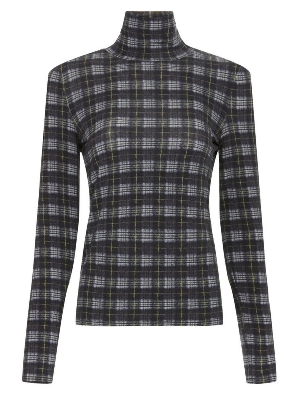 VINCE. Plaid Long Sleeve Coastal Turtleneck, Soft Drape,  NWT, S, MSRP $225